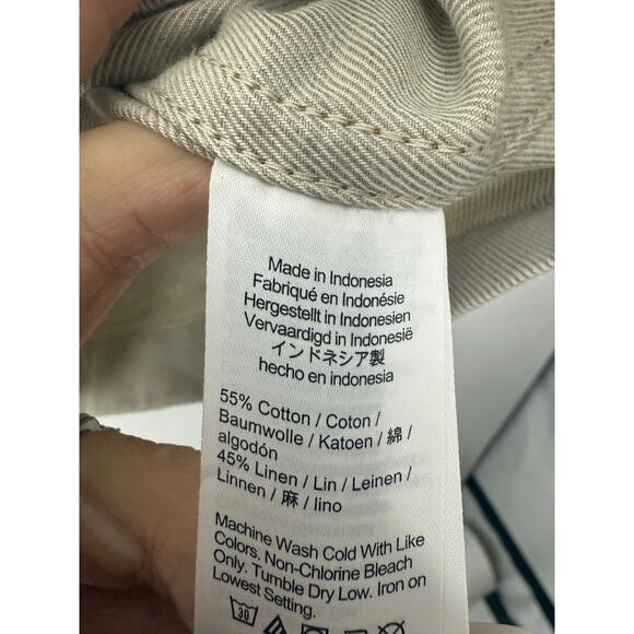 NEW Madewell Cinched Utility Jacket in Italian Linen Twill Women Size L - Picture 9 of 10